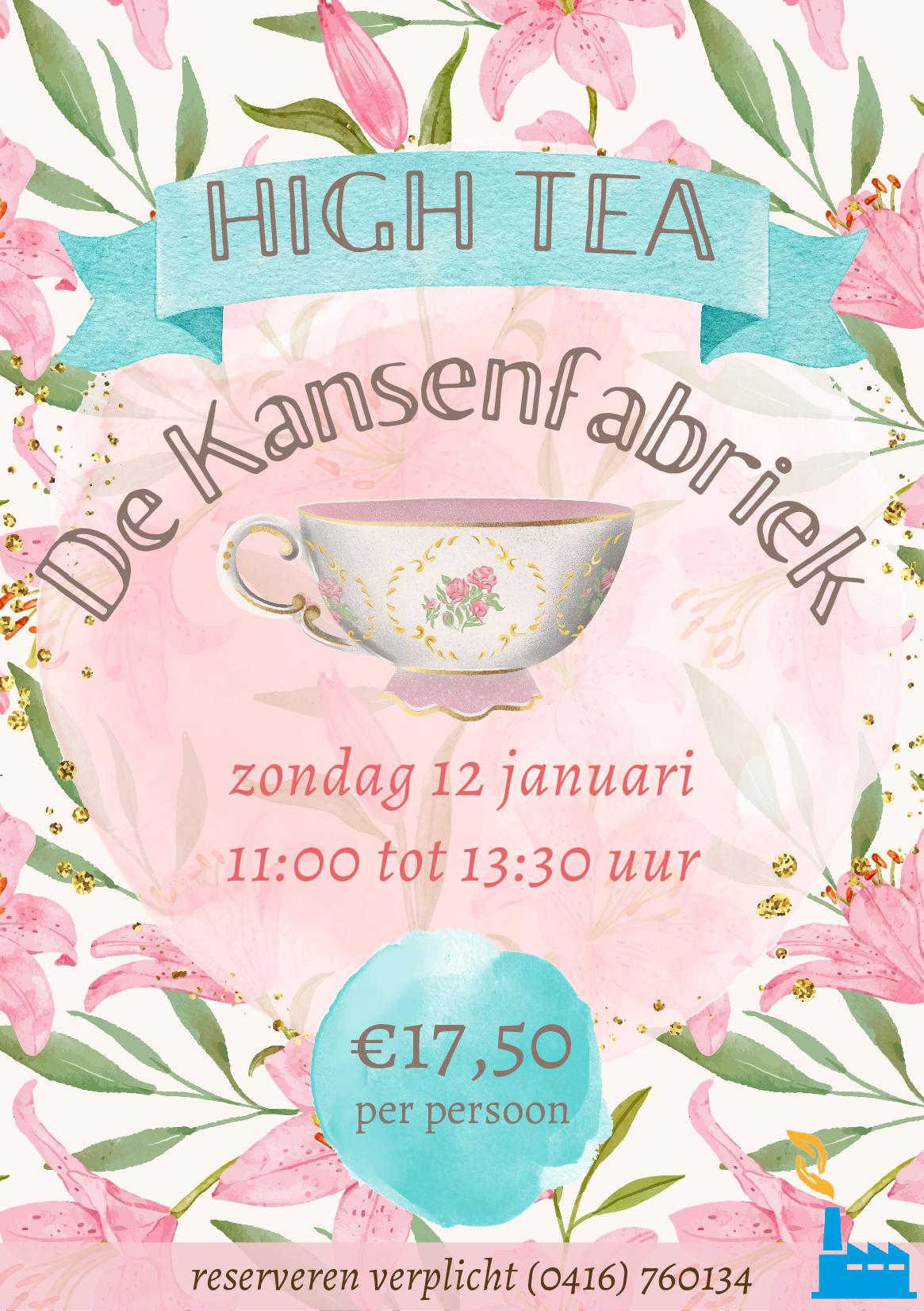 High Tea zondag 12 januari 2025